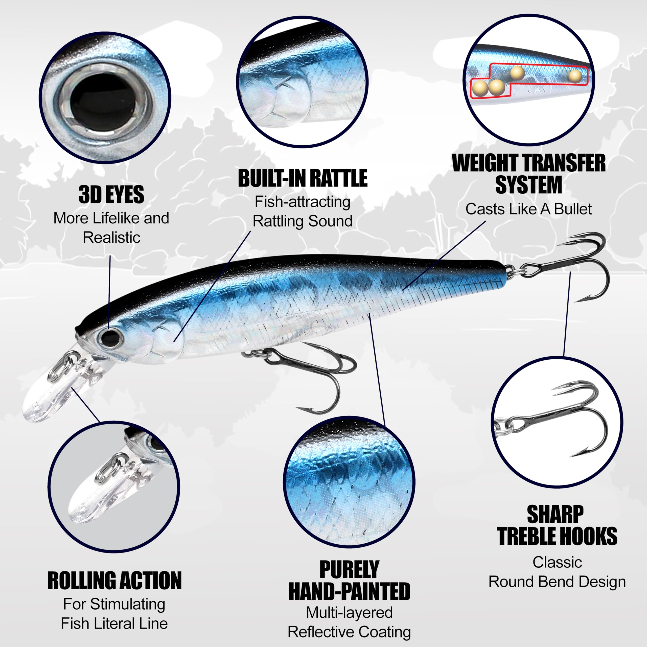 LUCKY CRAFT Pointer 100 Zebra Aurora Black in-water view emphasizing suspending lure in strike zone
