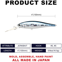 Pointer 100DD 052 Aurora Black lure top-down angle