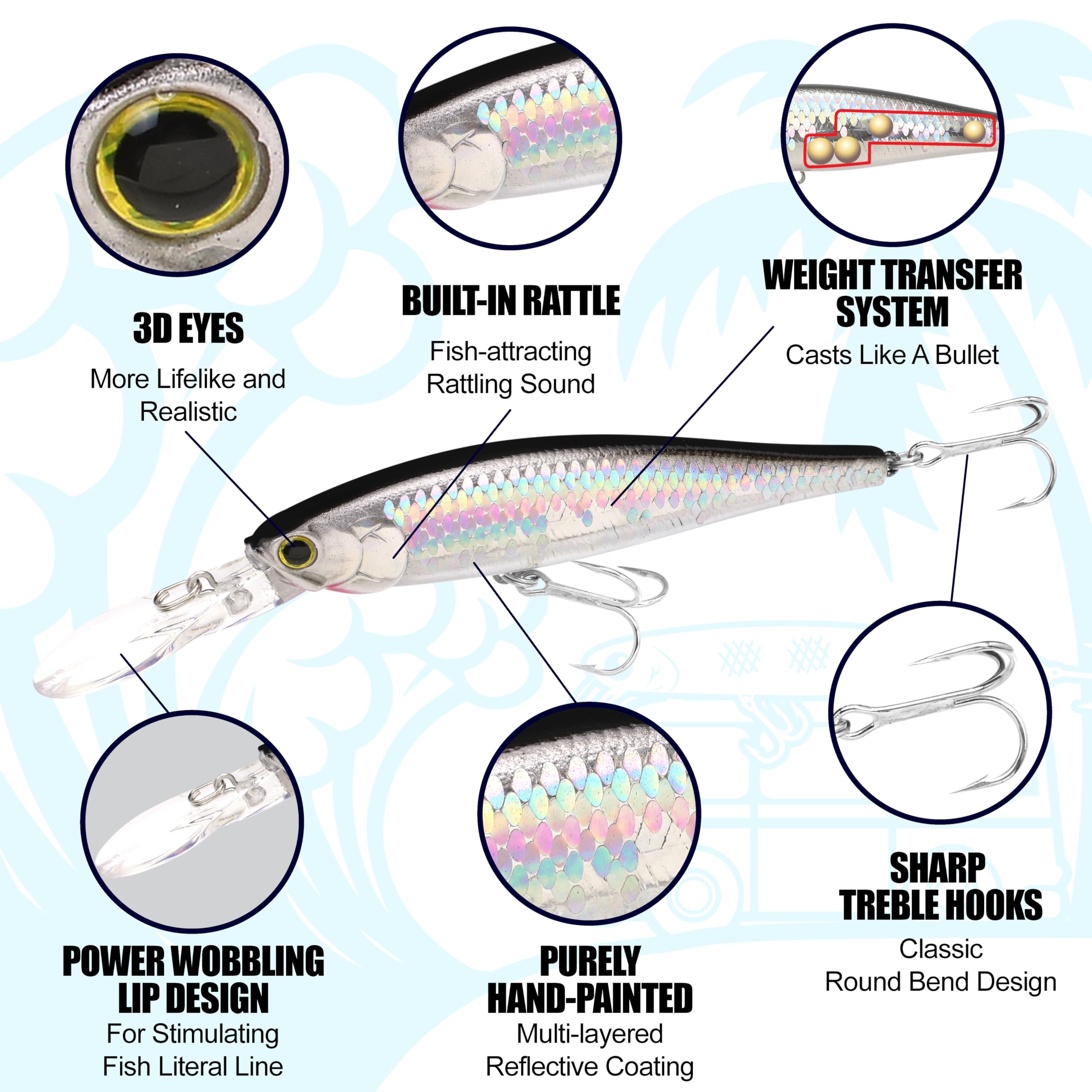 Side profile of LUCKY CRAFT Pointer 100DD showing lifelike baitfish action