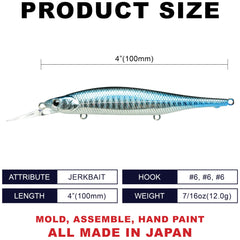 LUCKY CRAFT Pointer 100DD water-glide demonstrates depth control during retrieve