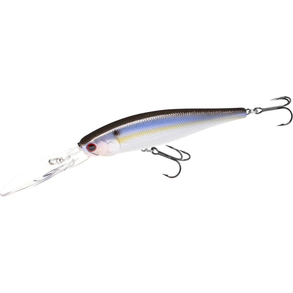 LUCKY CRAFT Pointer 100XD 183 Pearl Threadfin Shad displays lifelike action for bass