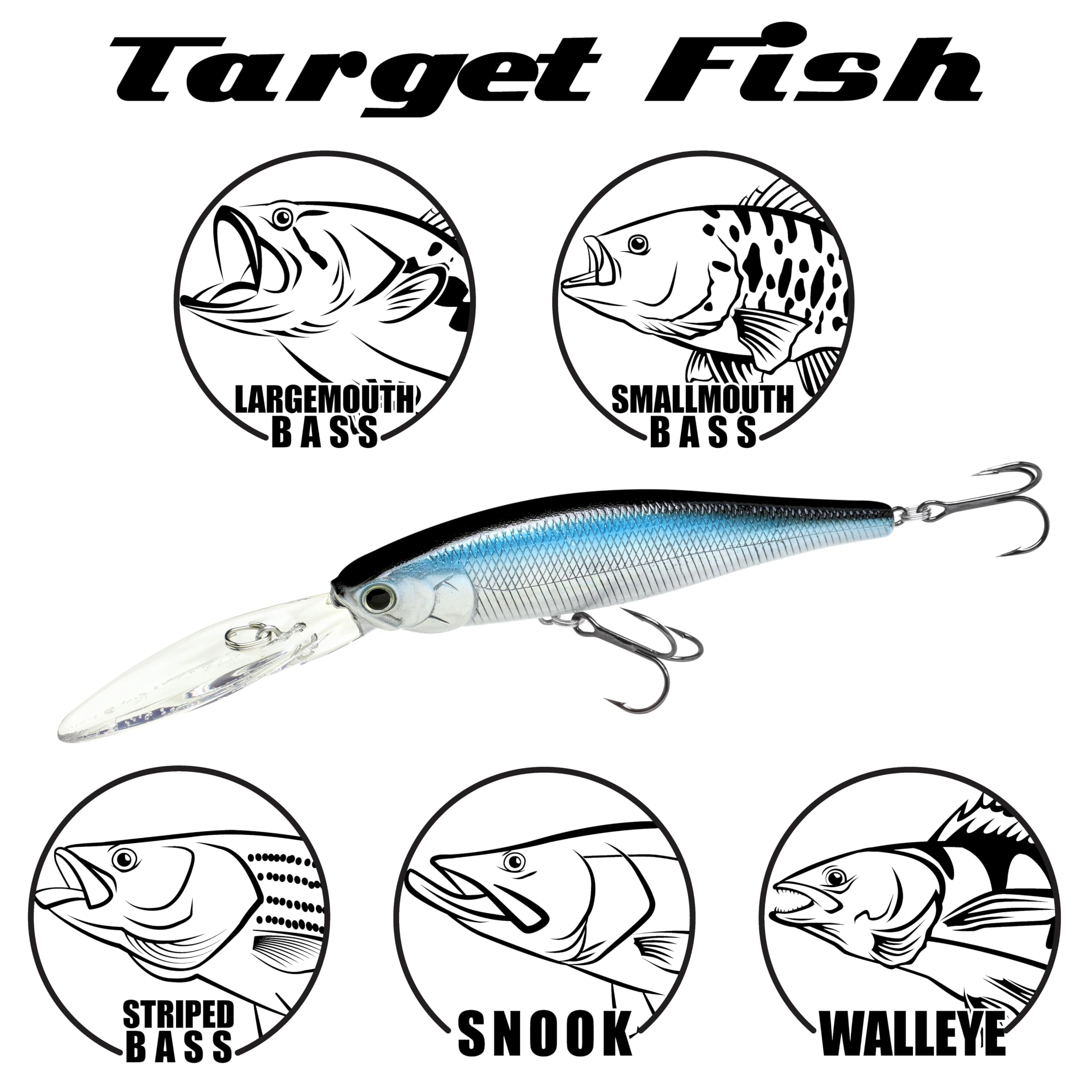 Lucky Craft Pointer 100XD aurora black suspends at depth for strike zone coverage