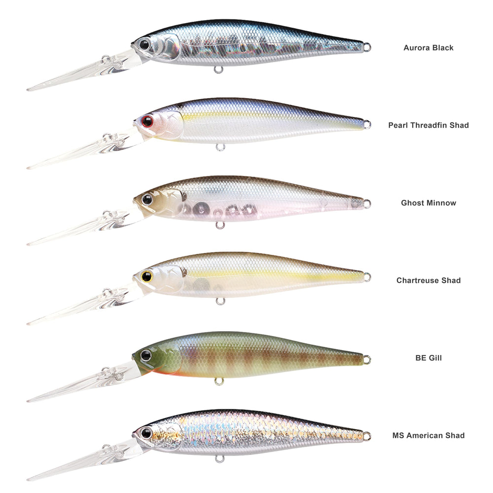 Lucky Craft Pointer 100XD aurora black weight transfer enables long casts