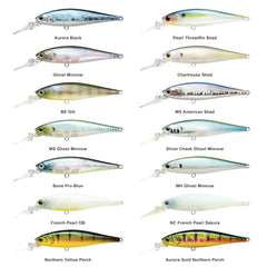 LUCKY CRAFT Pointer 238 Ghost Minnow in water shows lifelike flash and vibration.