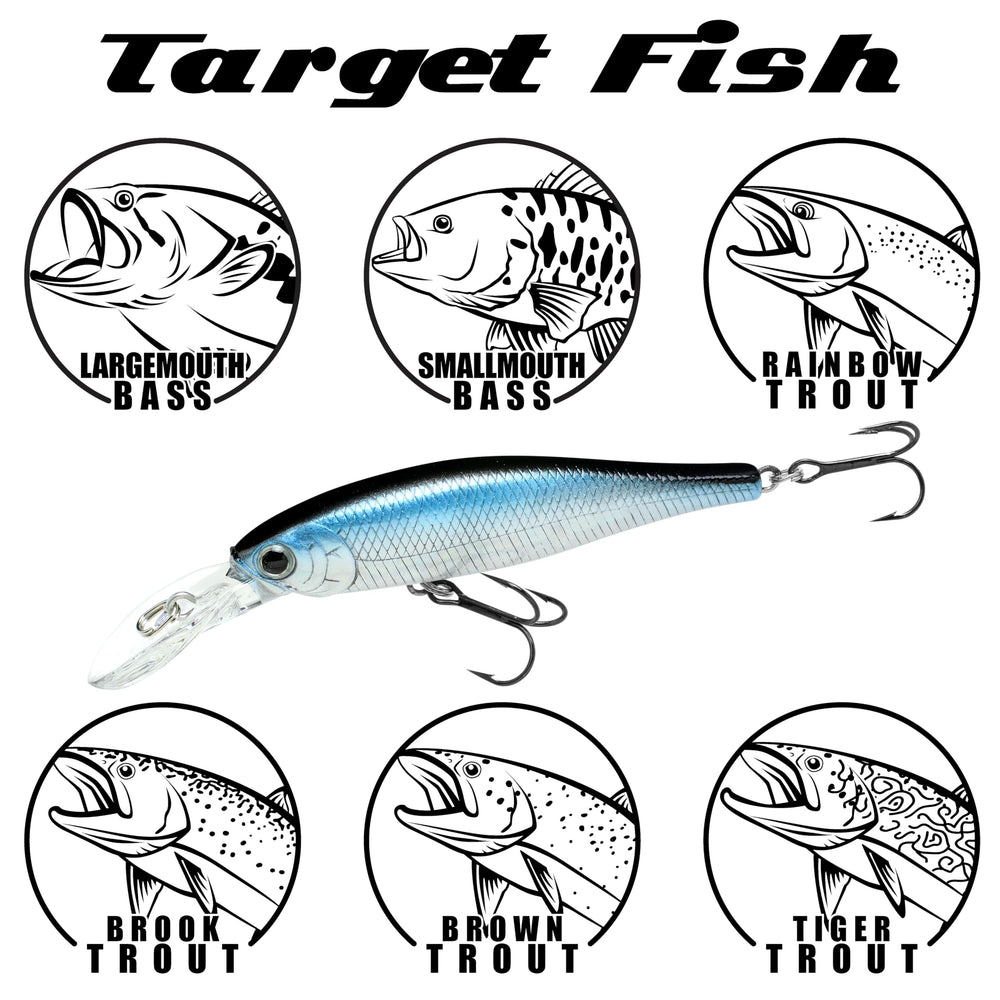 LUCKY CRAFT Pointer 65DD refined finish adding realistic shimmer and durability.