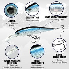 LUCKY CRAFT Pointer 65DD with sharp trebles enhancing hook-ups.