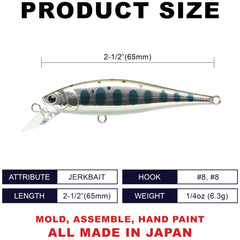 Pointer 65S Sinking Trout Lure – side profile