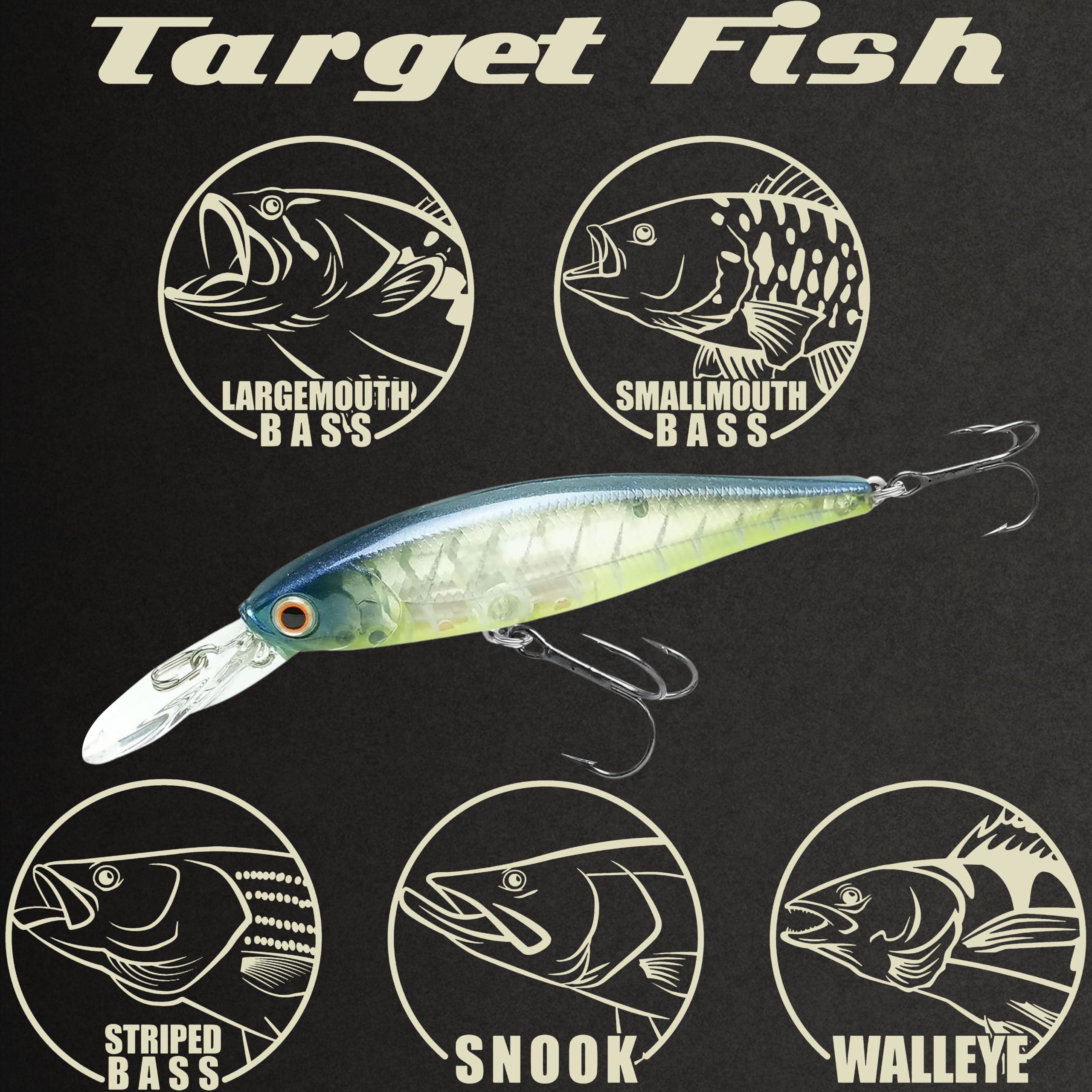 Lucky Craft Pointer 78DD premium hand-painted finish reflects light.