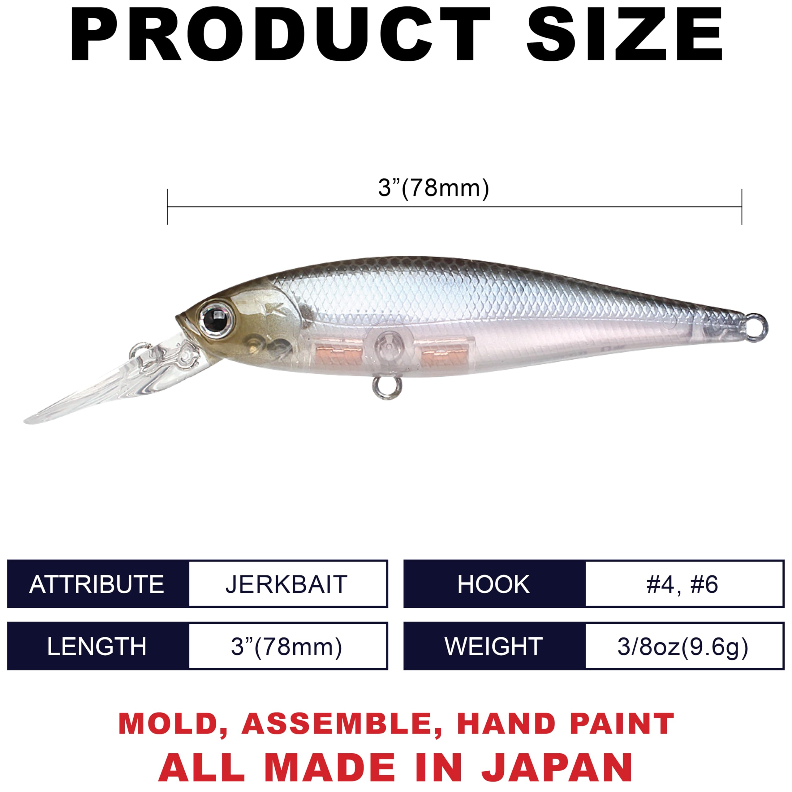 LUCKY CRAFT Pointer 78DD suspending lure demonstrates pause-triggered bite potential.