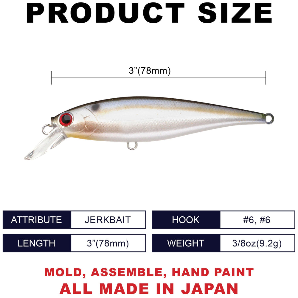 Close-up of sharp treble hooks on Pointer 78SP lure