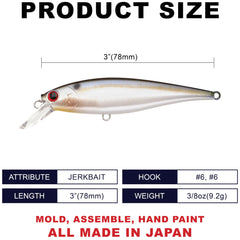 Close-up of sharp treble hooks on Pointer 78SP lure