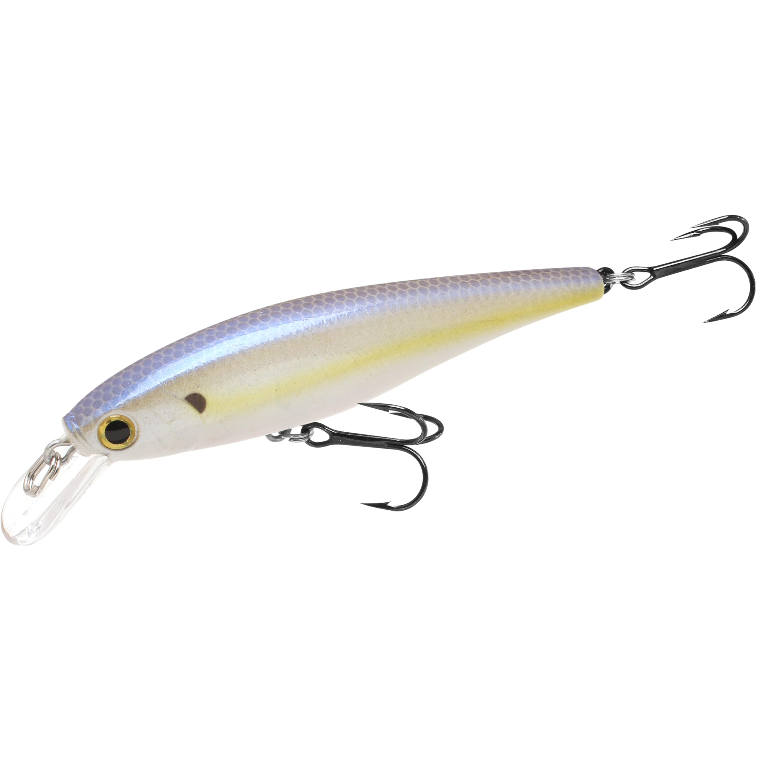 Lucky Craft Pointer 78SP closeup highlights sharp treble hooks for strong hookups.