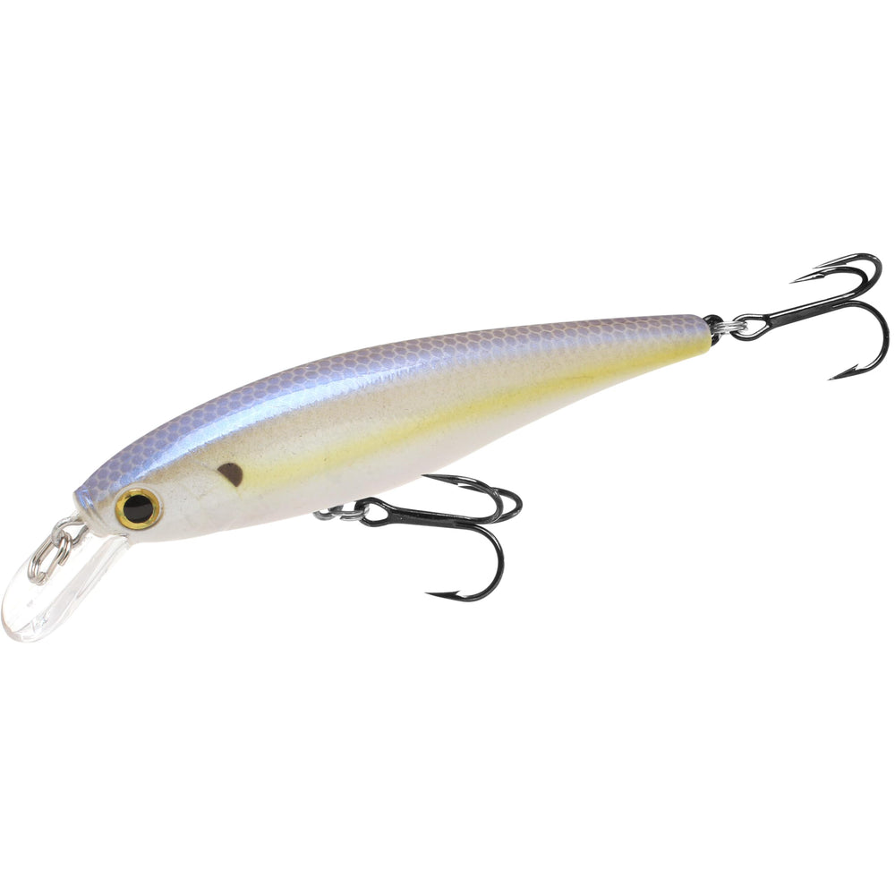 Lucky Craft Pointer 78SP closeup highlights sharp treble hooks for strong hookups.