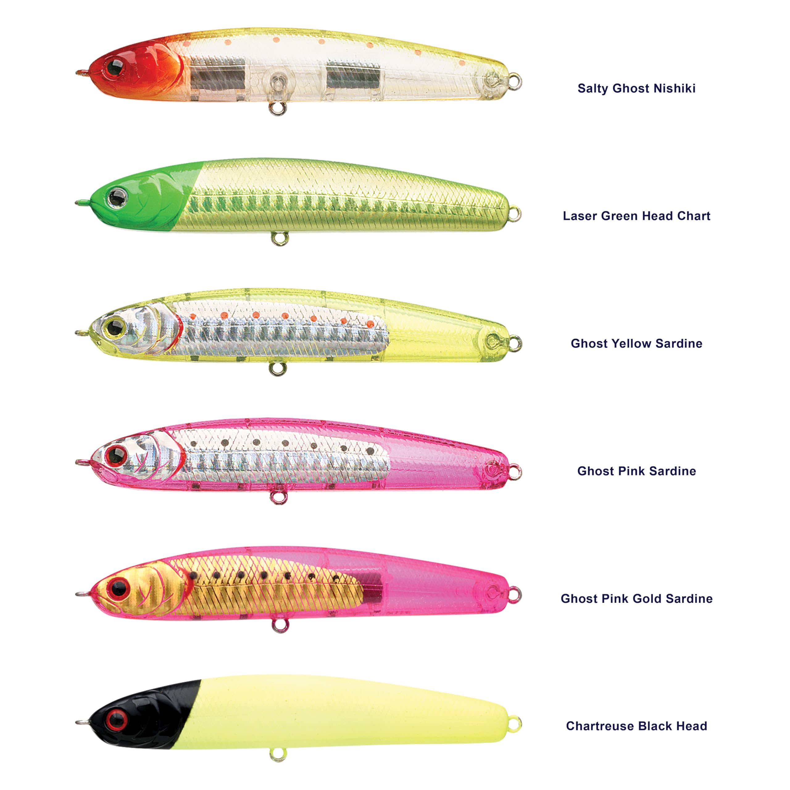 LUCKY CRAFT Salty Ghost Nishiki color boosts attractor profile in clear and murky water.