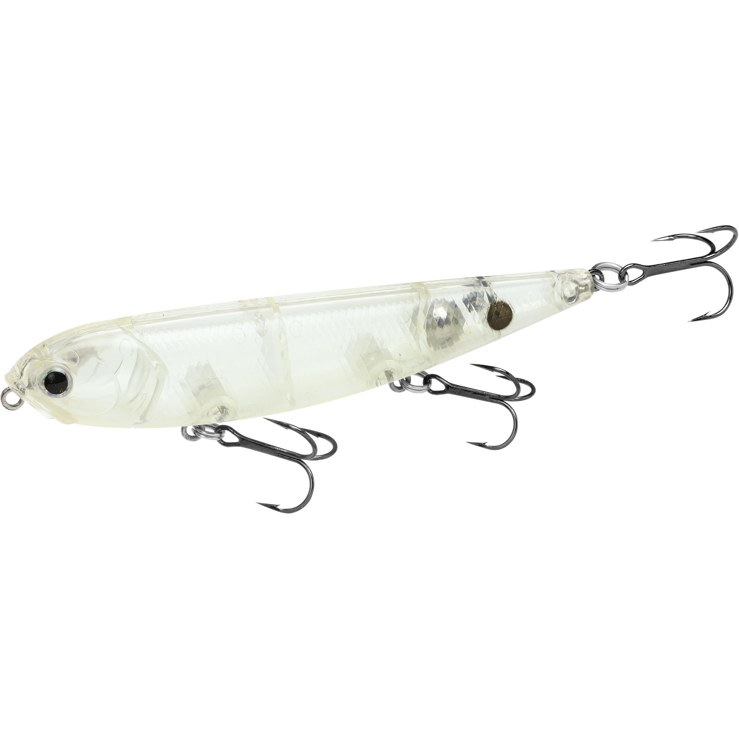 Lucky Craft Sammy 105 topwater lure front view for bass and trout in Lake Murray Clear