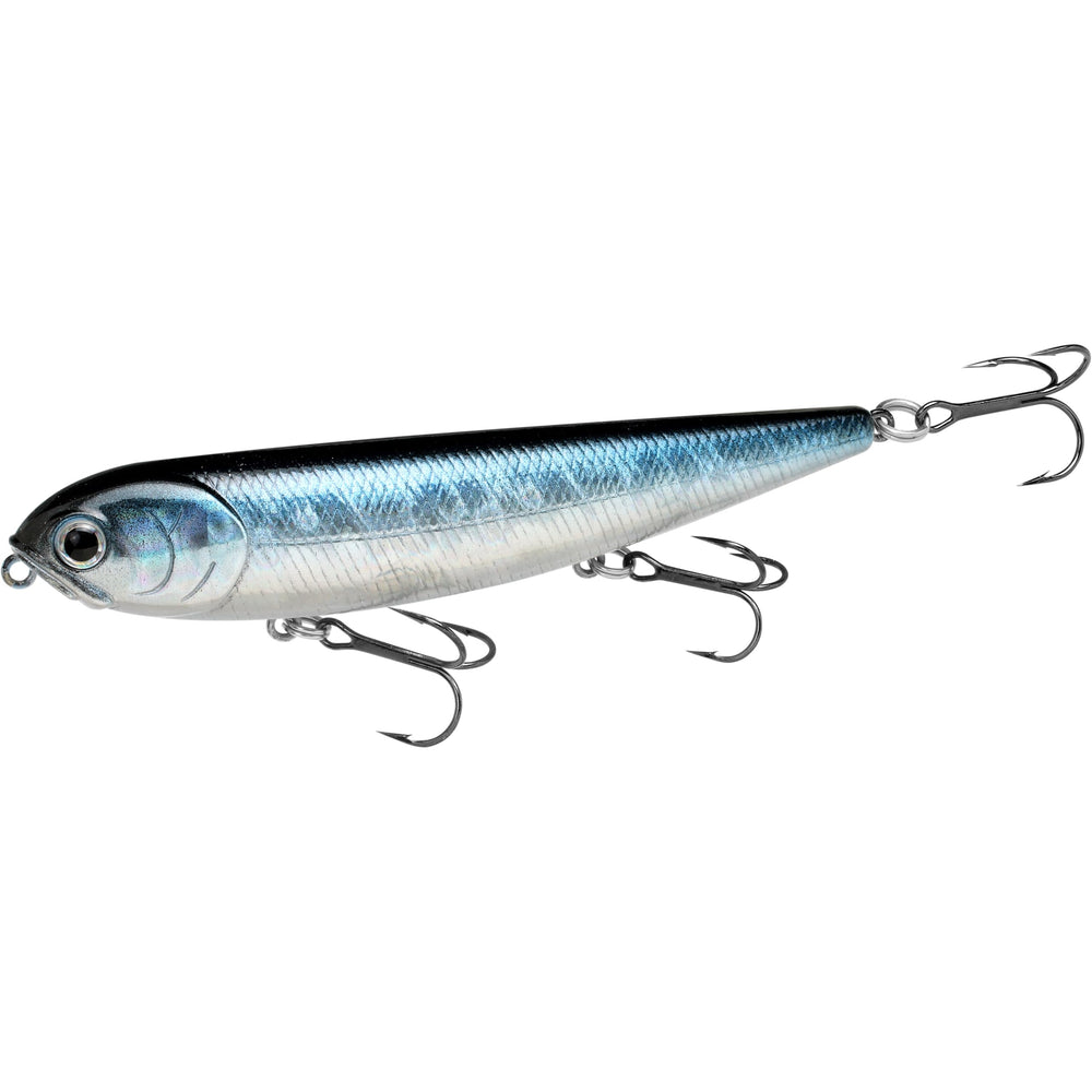 LUCKY CRAFT Sammy 105 topwater lure performing walk-the-dog action to attract bass and trout