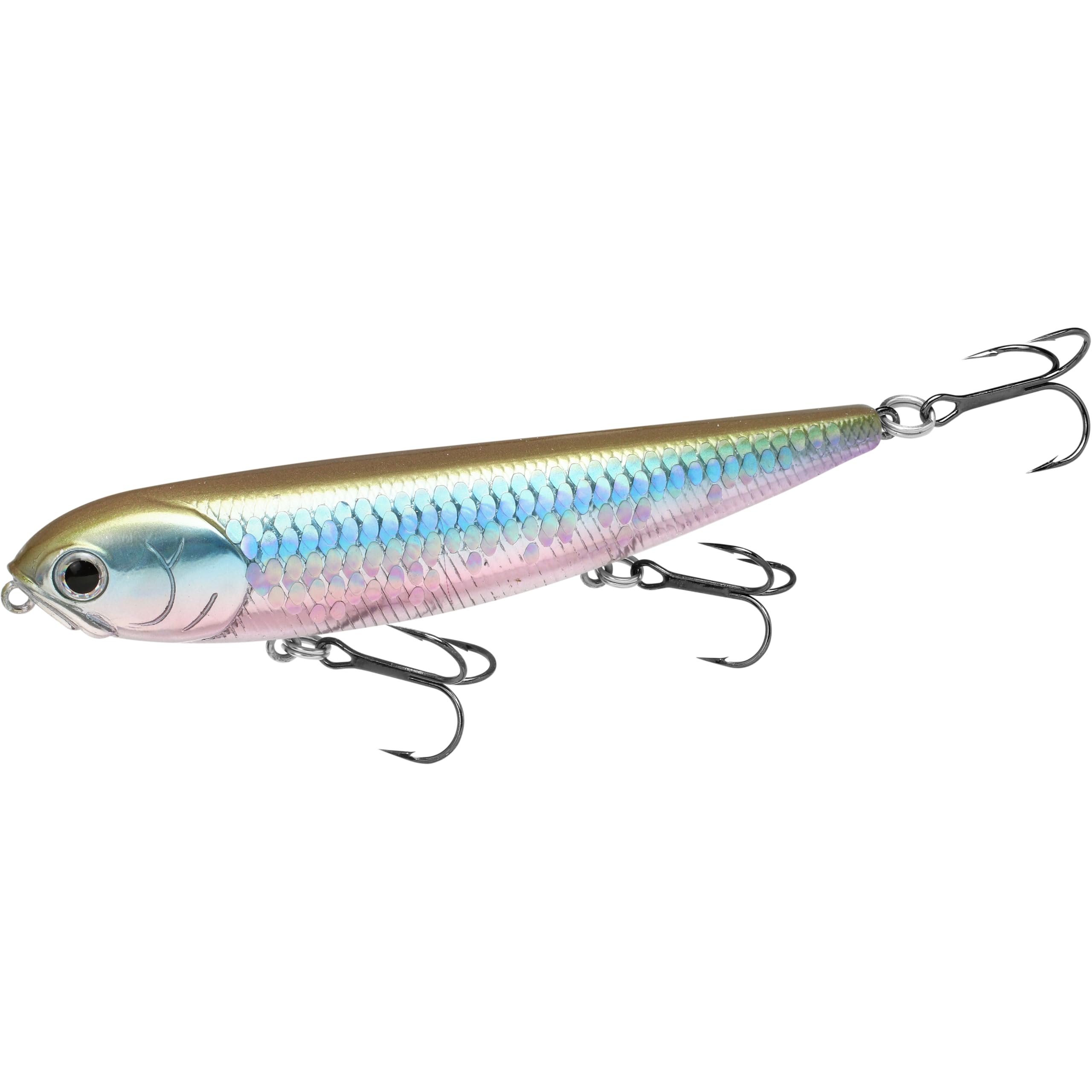 Lucky Craft Sammy 105 topwater lure showing easy walk-the-dog action for bass