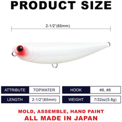 LUCKY CRAFT Sammy 65 compact lure mimicking small forage for trout and bass.
