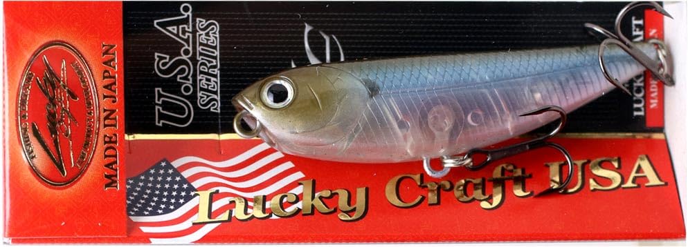Lucky Craft Sammy 65 side view showing popping and spitting surface action.