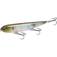 LUCKY CRAFT Sammy105 topwater walk-the-dog action attracts bass at dawn.