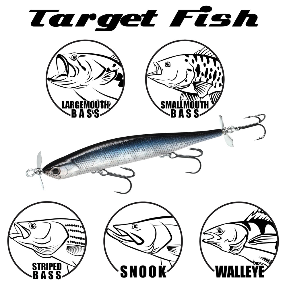 Screw Pointer 110 lure in display
