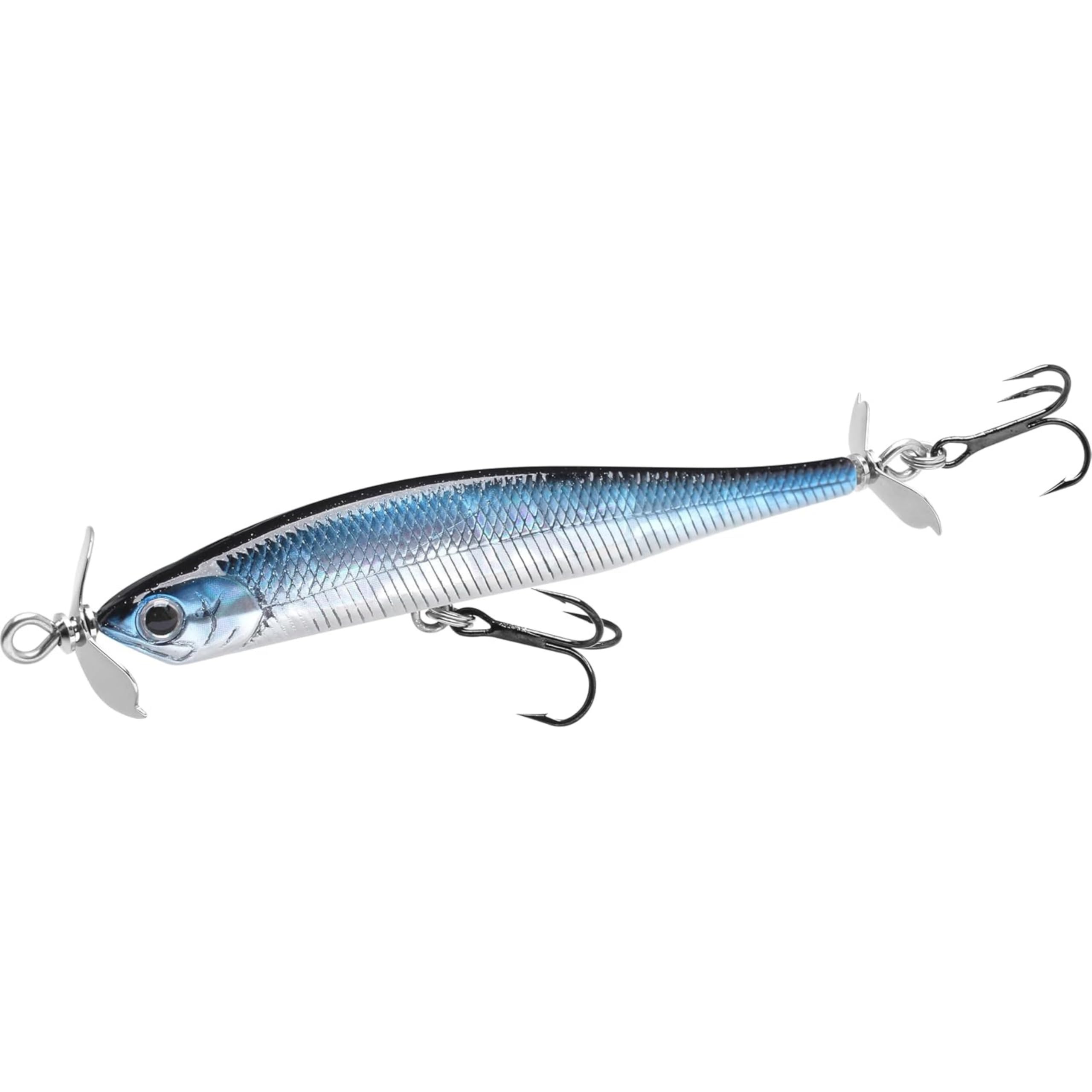 LUCKY CRAFT Screw Pointer 80 lure in 052 Aurora Black color, side view