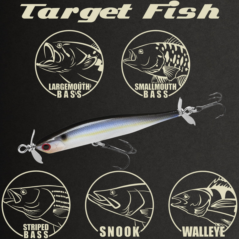 Lure casting long distance for covering water