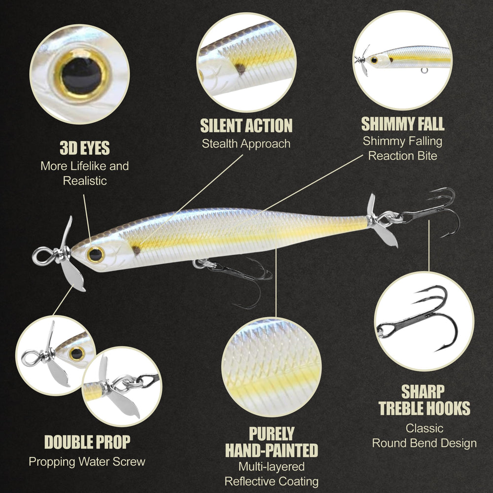 Screw Pointer 80 in slow-sinking action during retrieve