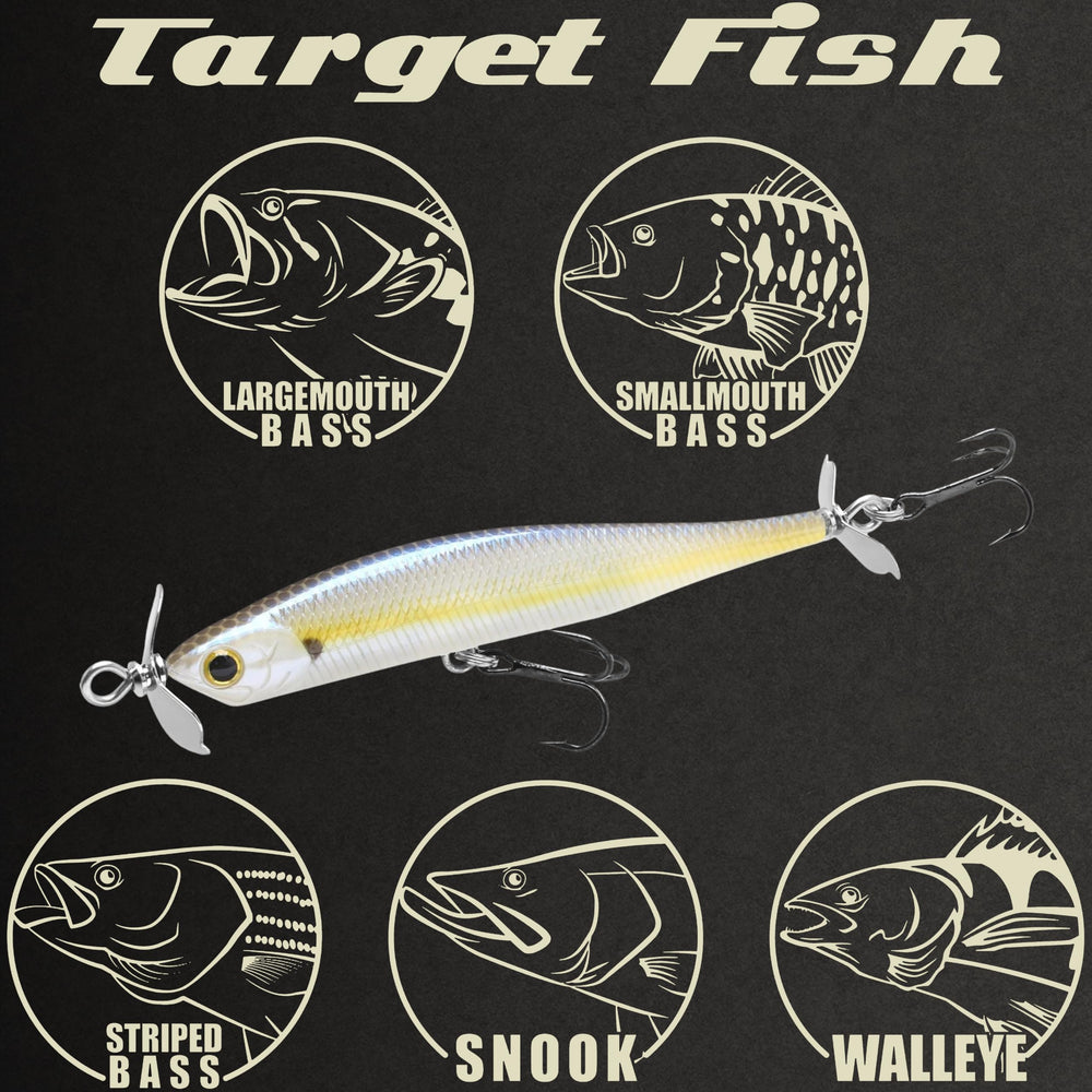Lure targeting pre-spawn bass and schooling smallmouth