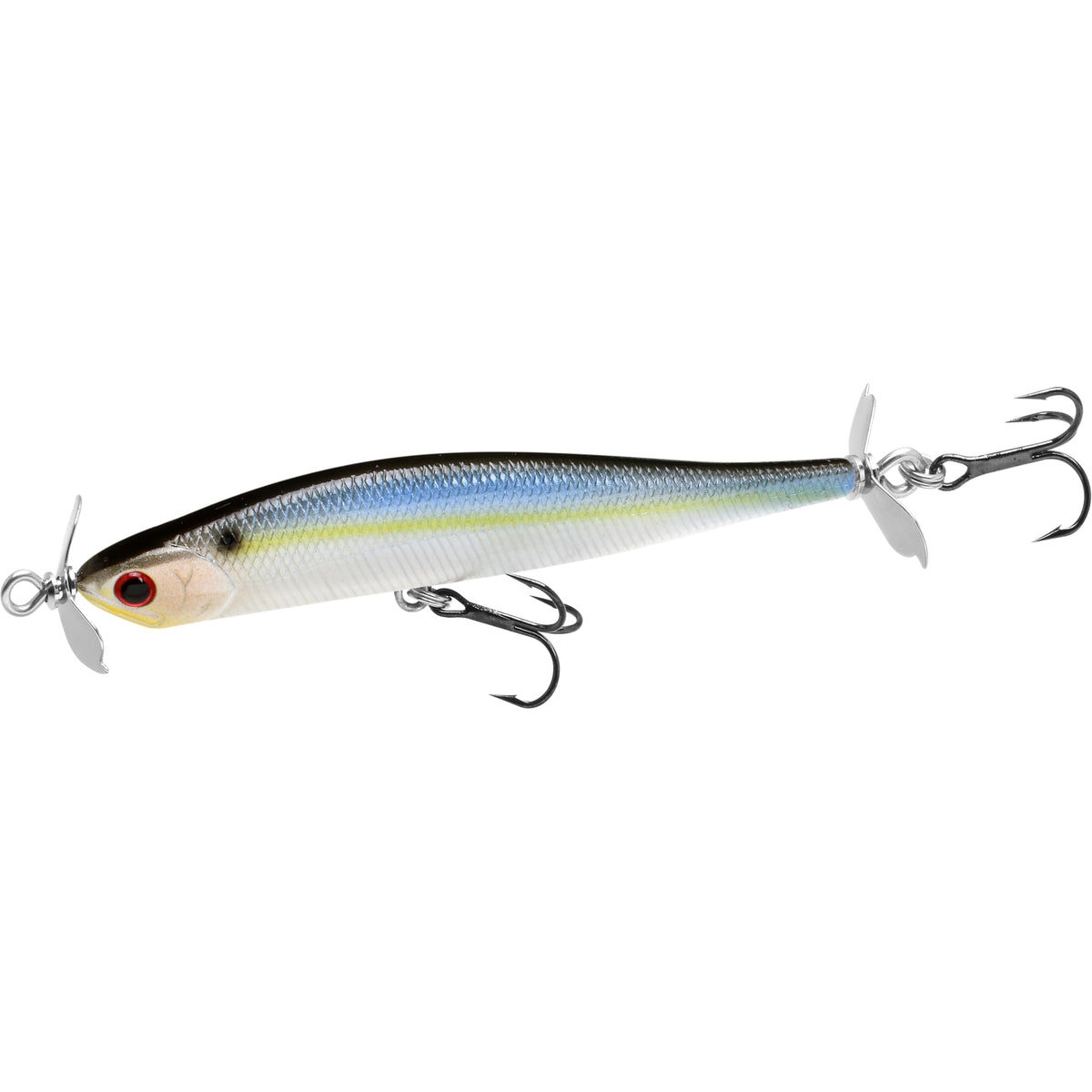 Lucky Craft Screw Pointer 90 lure in 183 Pearl Threadfin Shad – side view