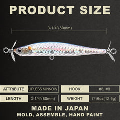 LUCKY CRAFT Screw Pointer front prop creates subtle water disturbance to attract bass.