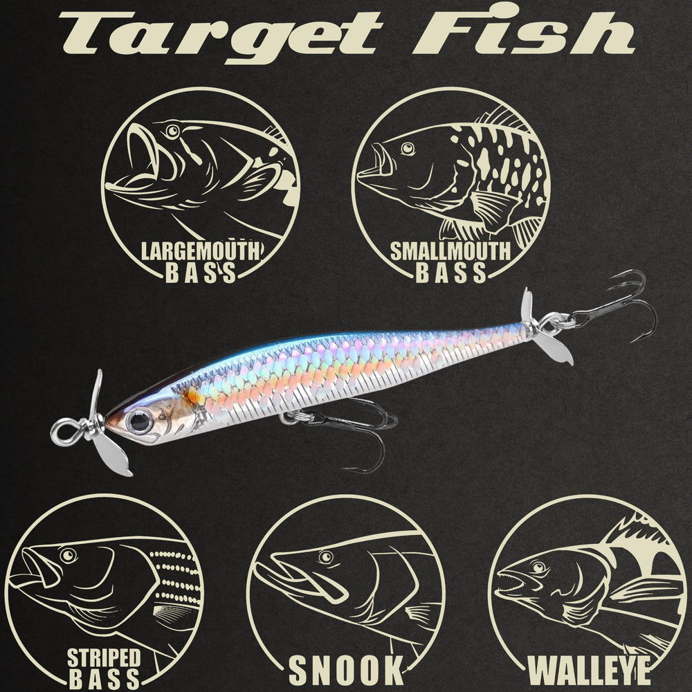 LUCKY CRAFT Screw Pointer lifelike shimmy during fall entices finicky fish.