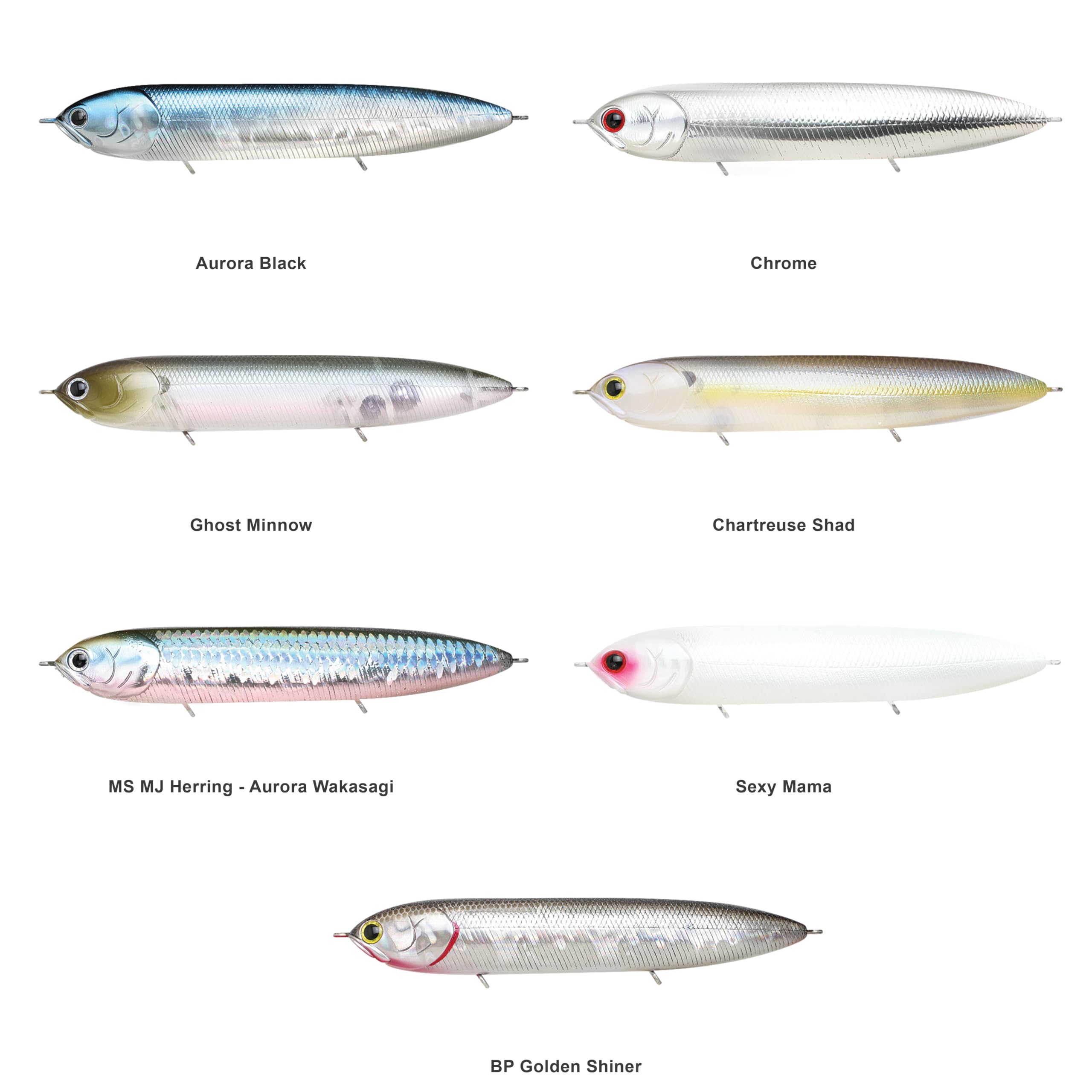 LUCKY CRAFT Super Sammy 126 419 BP Golden Shiner, color pattern for natural water texture.