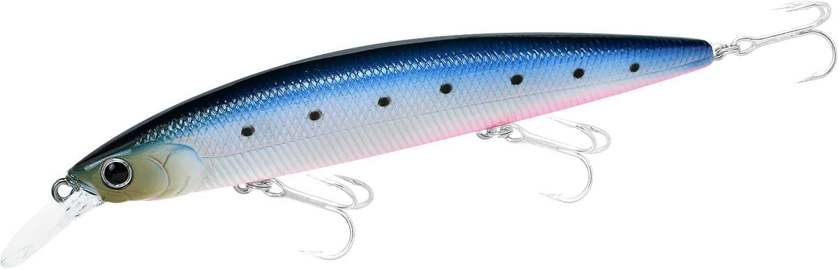 LUCKY CRAFT Surf Pointer 115MR 748 Super Glow Cherry Dine lure front view