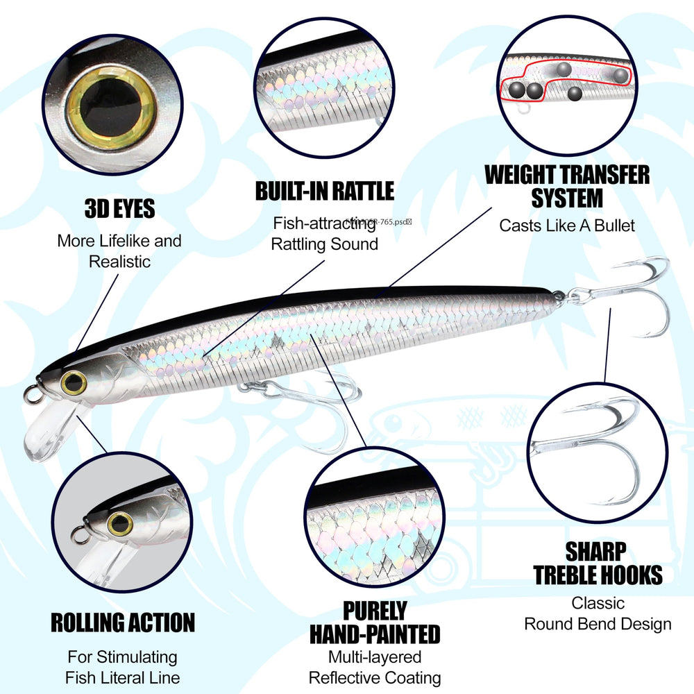 Premium VMC hooks on FlashMinnow 150SR