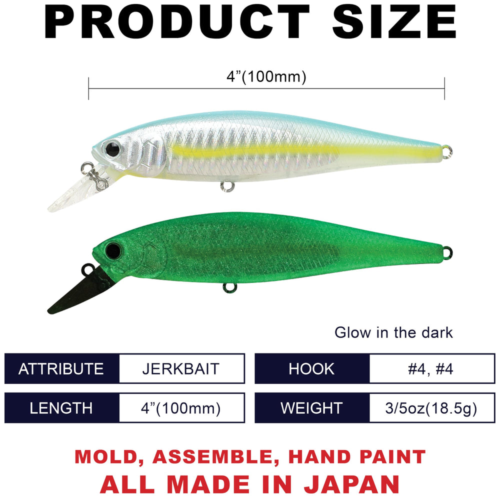 Lucky Craft SW Pointer 100S side profile highlights versatile wobble and action.