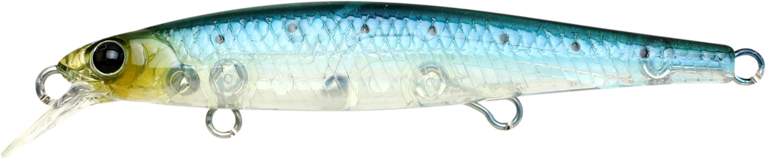 Lucky Craft SW Slender Pointer 67MR S front view in Laser Ghost Sardine color for saltwater action.