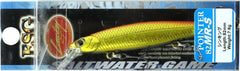 Close-up of Lucky Craft SW Slender Pointer 82MR S in 0561 Red Back Gold finish