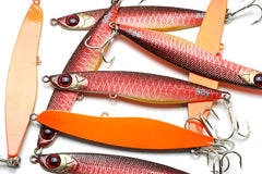 LUCKY CRAFT SW Wander 95 Glow Orange side view shows lifelike action to attract predators.