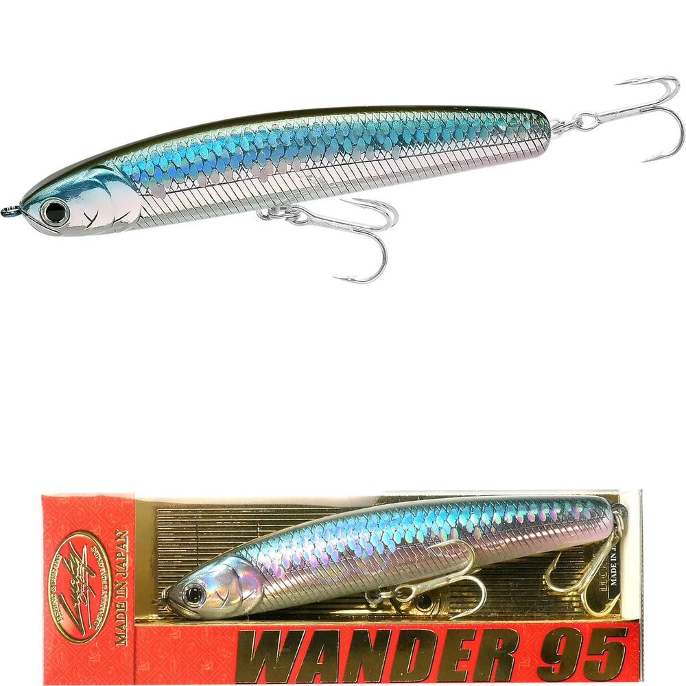 LUCKY CRAFT Wander 95 sinking pencil lure ready for long casts and bass opportunities.
