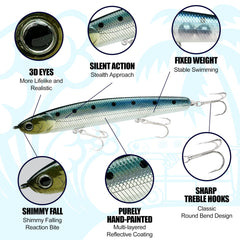 LUCKY CRAFT Wander Slim 110 ghost pink sardine side view, designed for precise distance and accuracy.