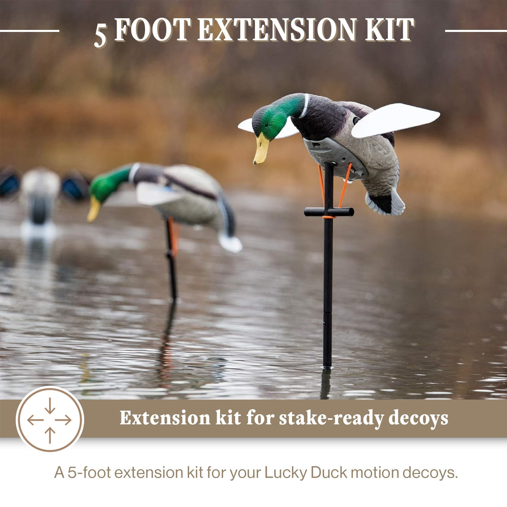 Lucky Duck 5-foot extension kit middle sections ready for deeper water layouts.