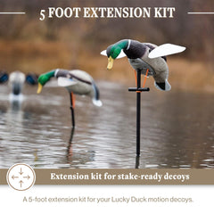 Lucky Duck 5-foot extension kit middle sections ready for deeper water layouts.