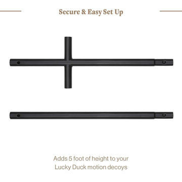 Lucky Duck 5-foot extension kit T-Bar assembly for quick height adjustments.