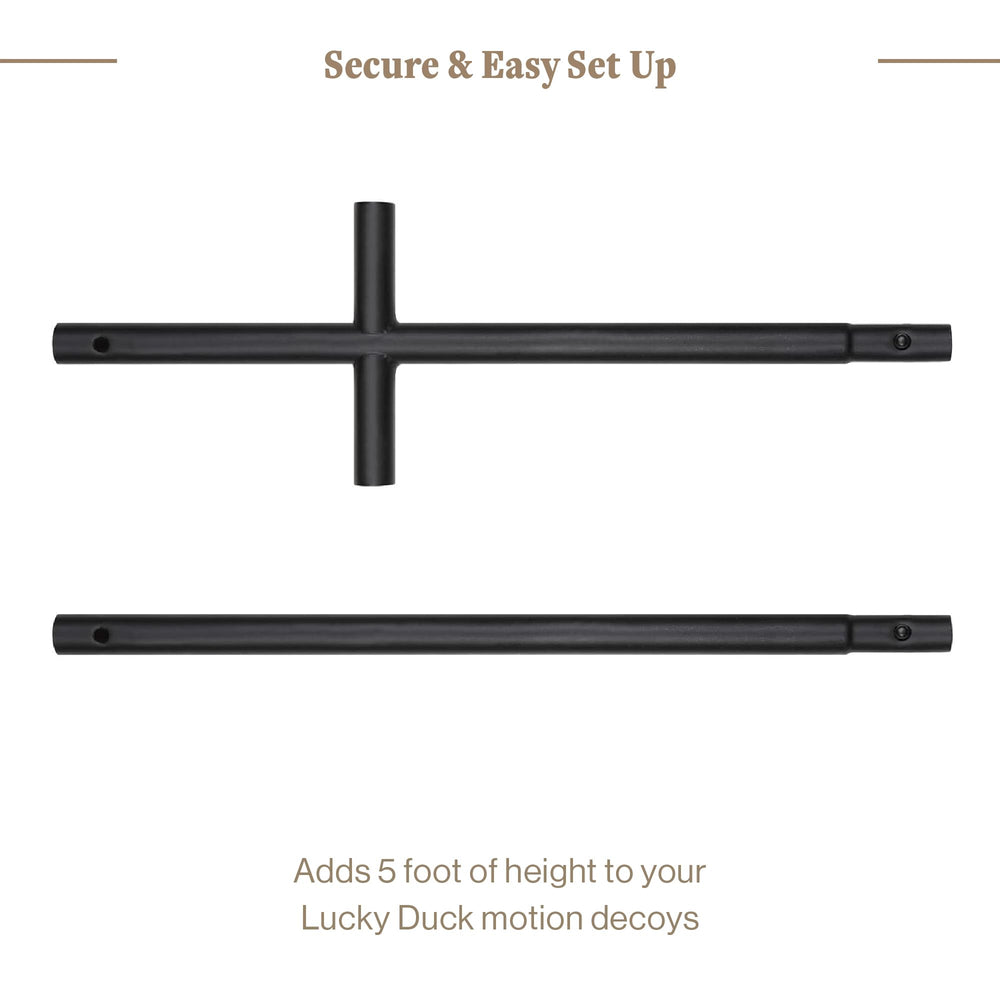 Lucky Duck 5-foot extension kit T-Bar assembly for quick height adjustments.