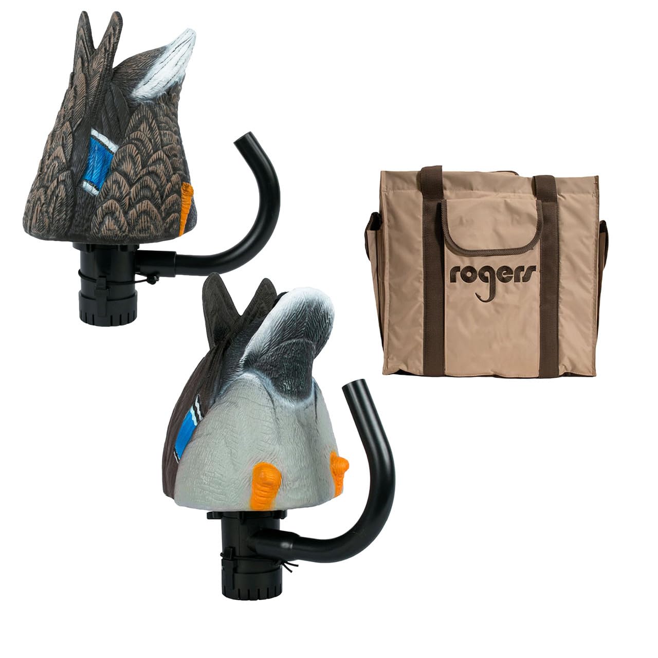 Lucky Duck Agitator 2.0 battery-powered unit with bag for easy transport and on-the-go setup.