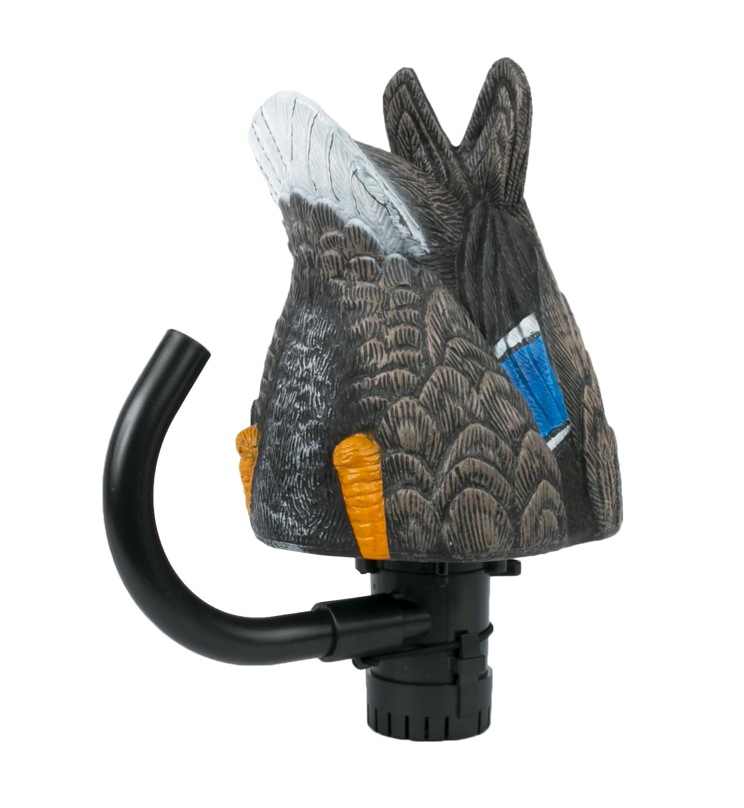 Lucky Duck Agitator 2.0 exhaust tube; easy transport and adjustable wobble for weary birds
