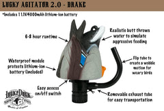 Lucky Duck Agitator 2.0 field-ready setup includes wobble motion to entice wary birds.