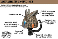 Lucky Duck Agitator 2.0 MAX sealed battery module prevents water intrusion