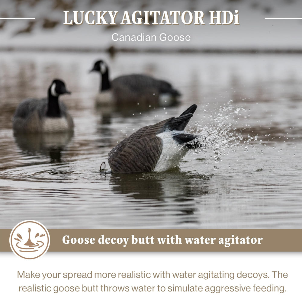 Lucky Duck Agitator HDI paint detail highlights realistic textures for convincing decoy realism.